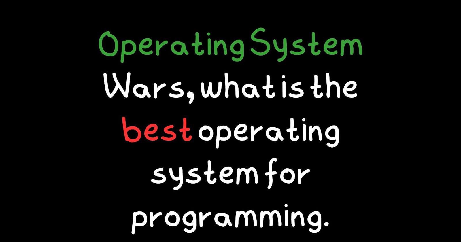 Operating System Wars, what is the best operating system for programming.